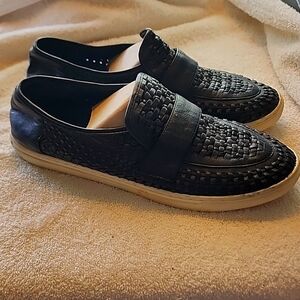 J SLIDE Black Slip On Sneakers